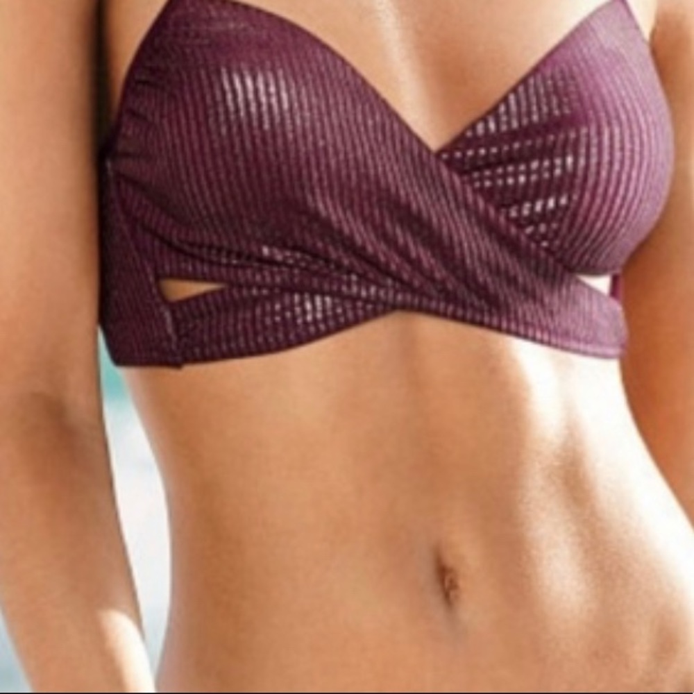 NWT Victoria’s Secret Metallic Swim top